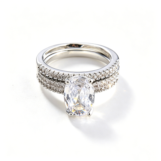 Ever P. | Oval Engagement Rings - Stackable Zirconia Wedding Bands