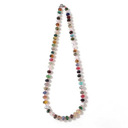 Ever P. 3-in-1 Beaded Wrap Bracelet | Boho Natural Stone Bracelet & Long Necklace