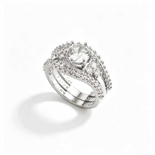 Versatile stackable jewelry featuring three unique dainty gold rings designed for effortless everyday layering.