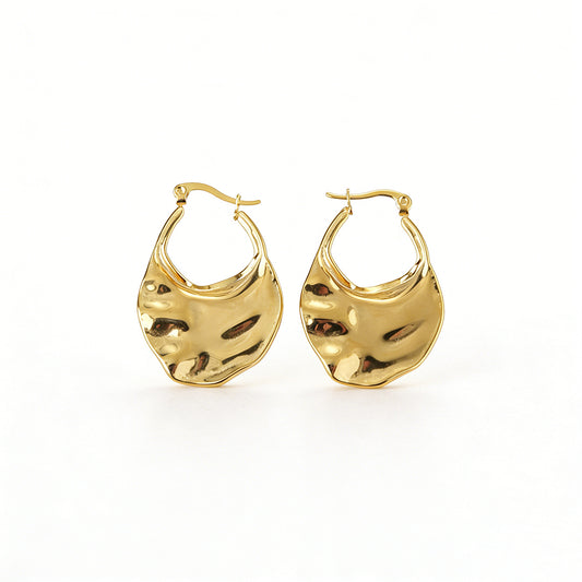 Ever P. chunky gold earrings for women featuring a bold teardrop design