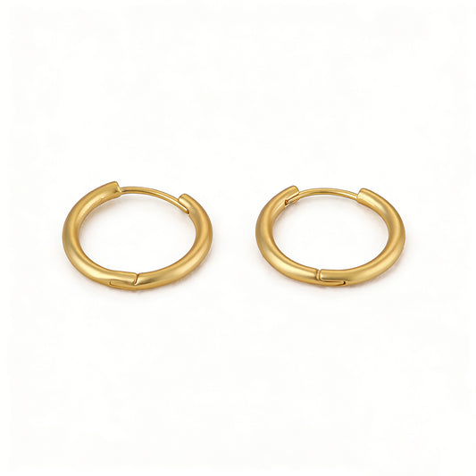 Ever P. hypoallergenic gold hoops, a perfect lightweight jewelry gift for her.