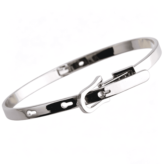 Ever P. crushed silver aesthetic gold bracelet showcasing irregular geometric shapes.