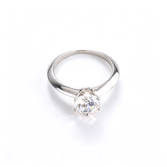 Ever P. | Zirconia Stackable Rings - Silver Wedding Bands