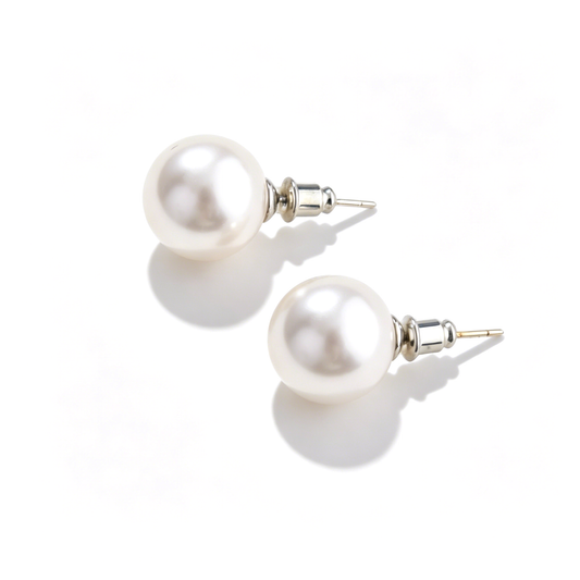 Ever P. | Pearl Stud Earrings - S925 Bridal Pearl Earrings