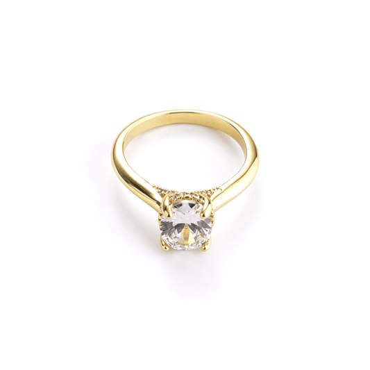 Ever P. | Oval Solitaire Ring | Gold Engagement Ring