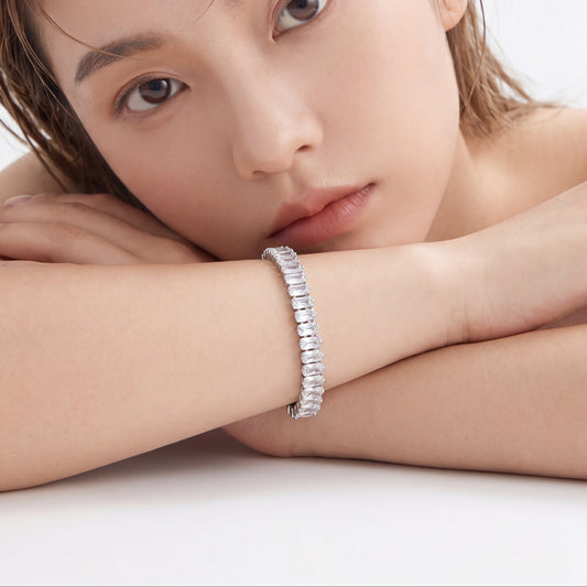 Ever P. | Cubic Zirconia Tennis Bracelet | Iced Out 17cm