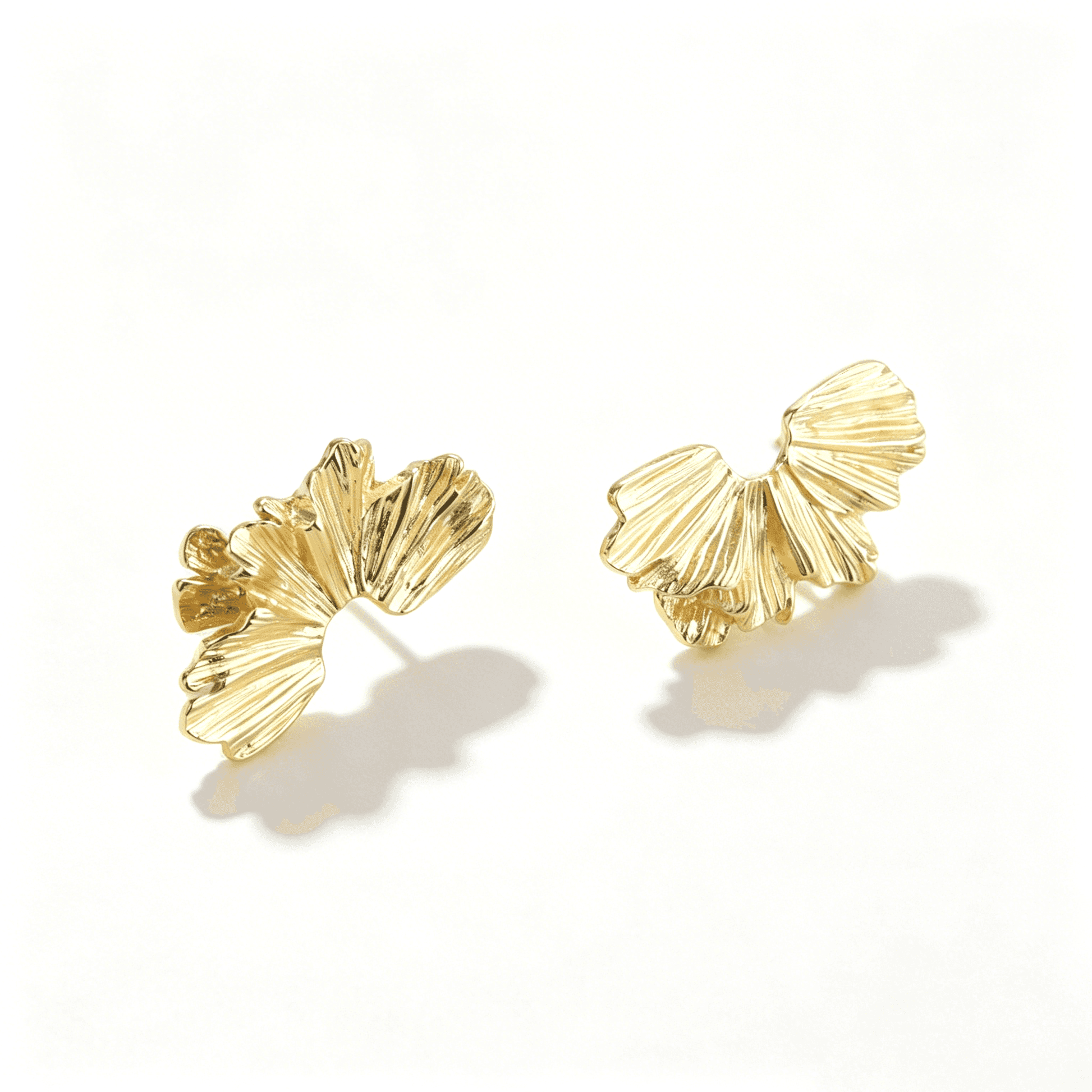 Lightweight 5.8cm big gold hoop earrings in a modern hollow-out form by Ever P.