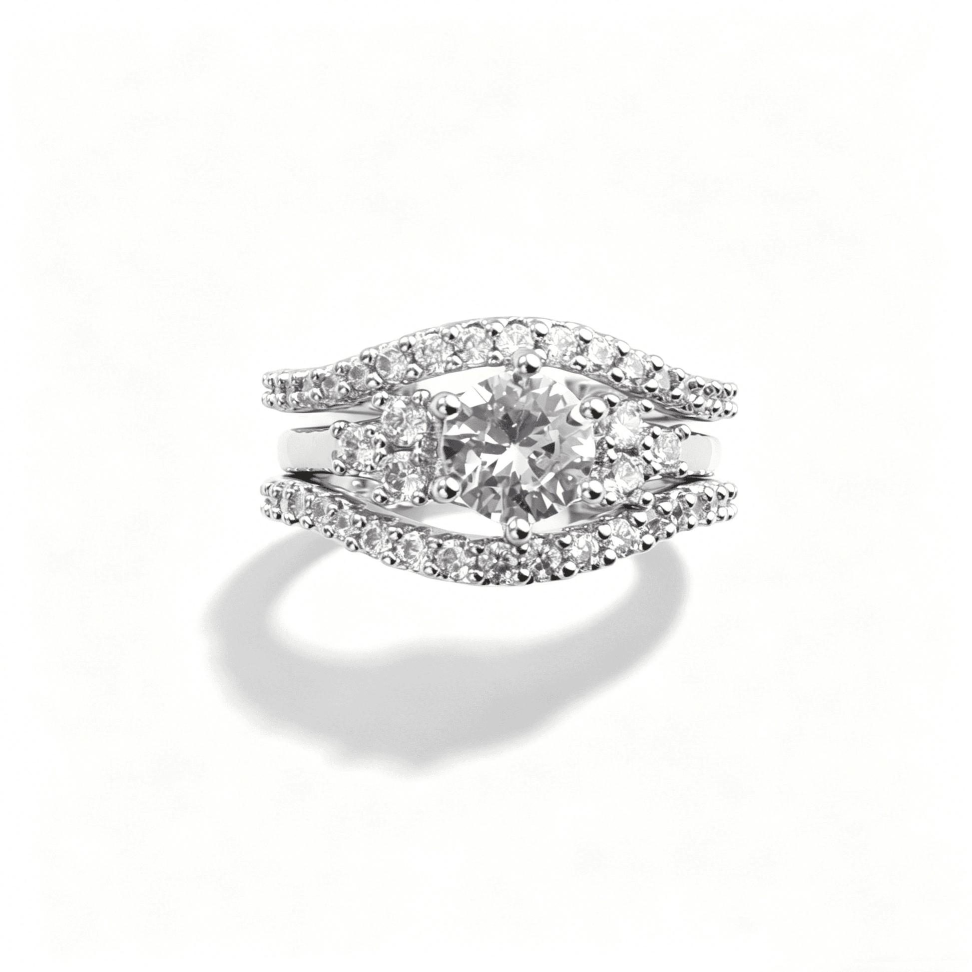 Ever P. dainty gold rings presented in minimalist gift packaging, an ideal choice for a promise or anniversary gift.
