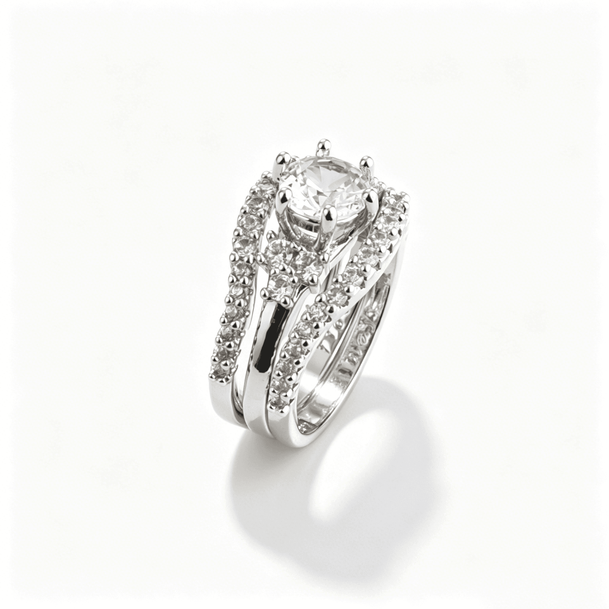 Close-up of a single thin gold stacking band from the dainty gold rings collection, showcasing fine craftsmanship.