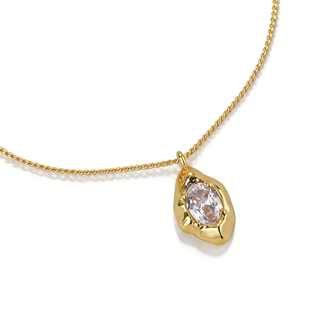 Ever P. classic teardrop necklace, a tarnish-free and sophisticated jewelry gift for her.
