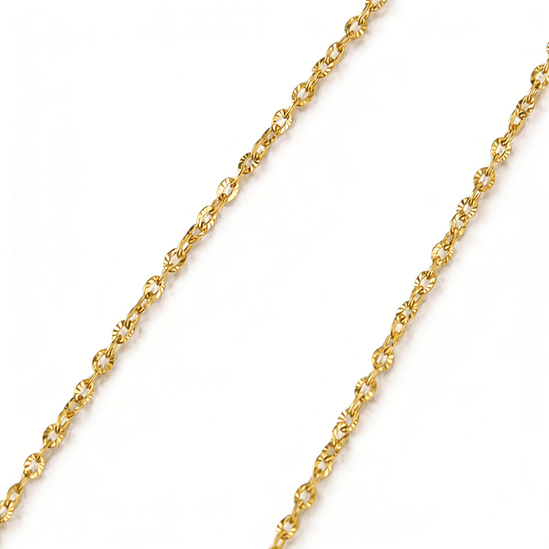 Ever P. irregular gold necklace, 40+5cm adjustable length for everyday chic.