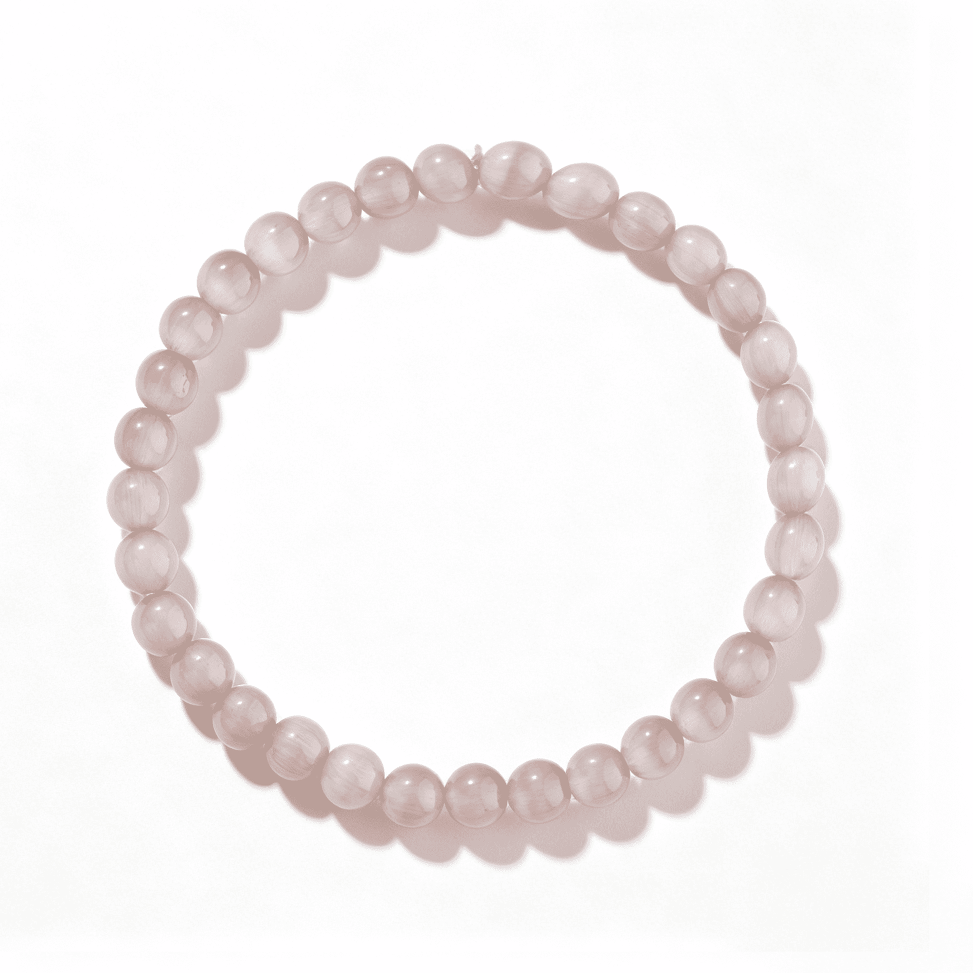 Full view of the 4.5mm crimson agate bead bracelet from the Ever P. Peach Velvet collection.