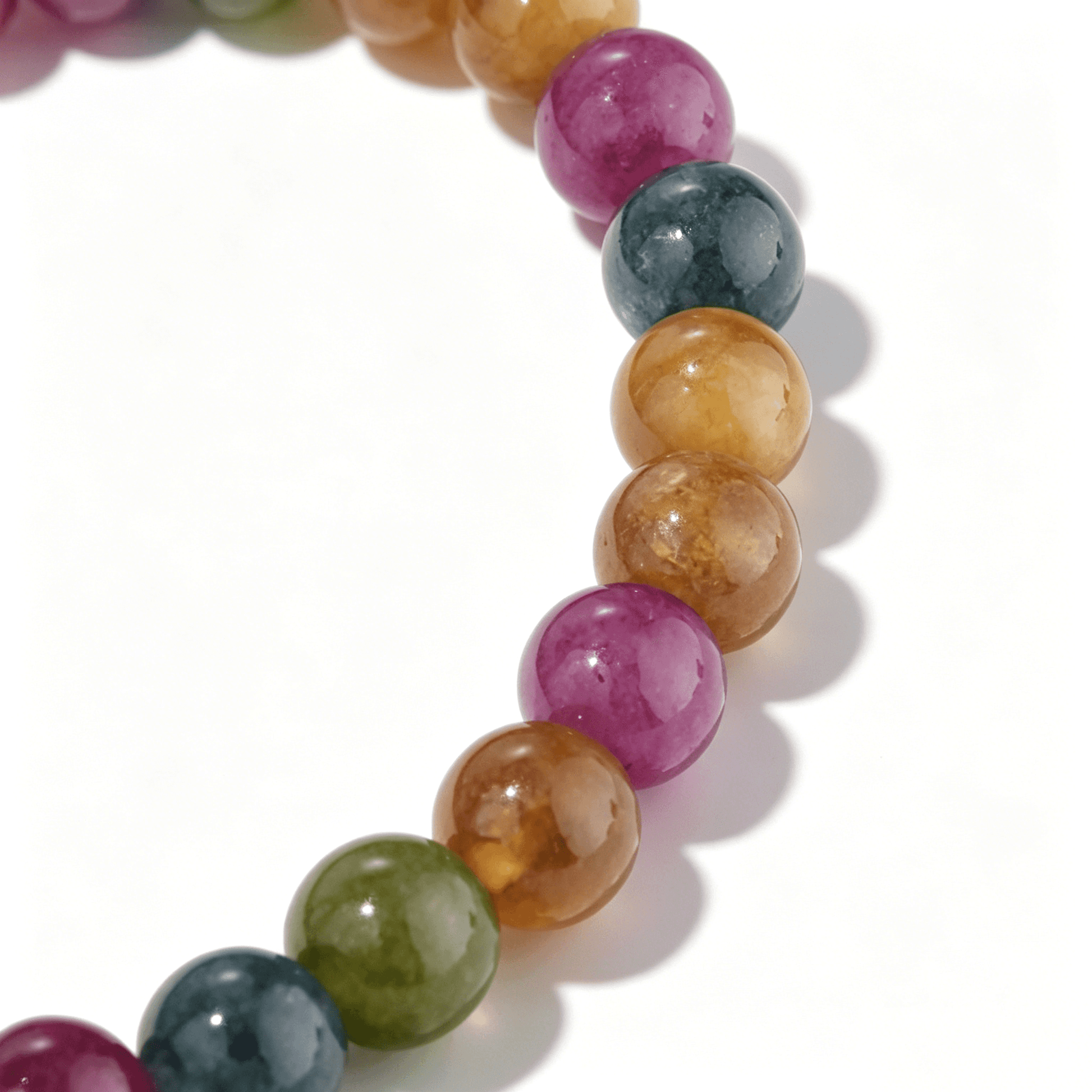 Close-up of 4.5mm premium crystal beads from the Ever P. Eastern jewelry collection.