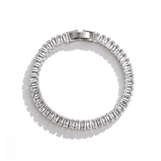 Ever P. classic cubic zirconia tennis bracelet in a 17cm length, featuring a brilliant iced out design.