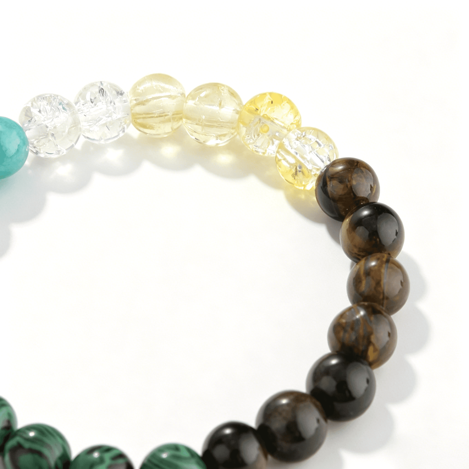Ever P. natural green strawberry quartz beaded bracelet, a vibrant healing crystal bracelet for vitality and emotional balance.