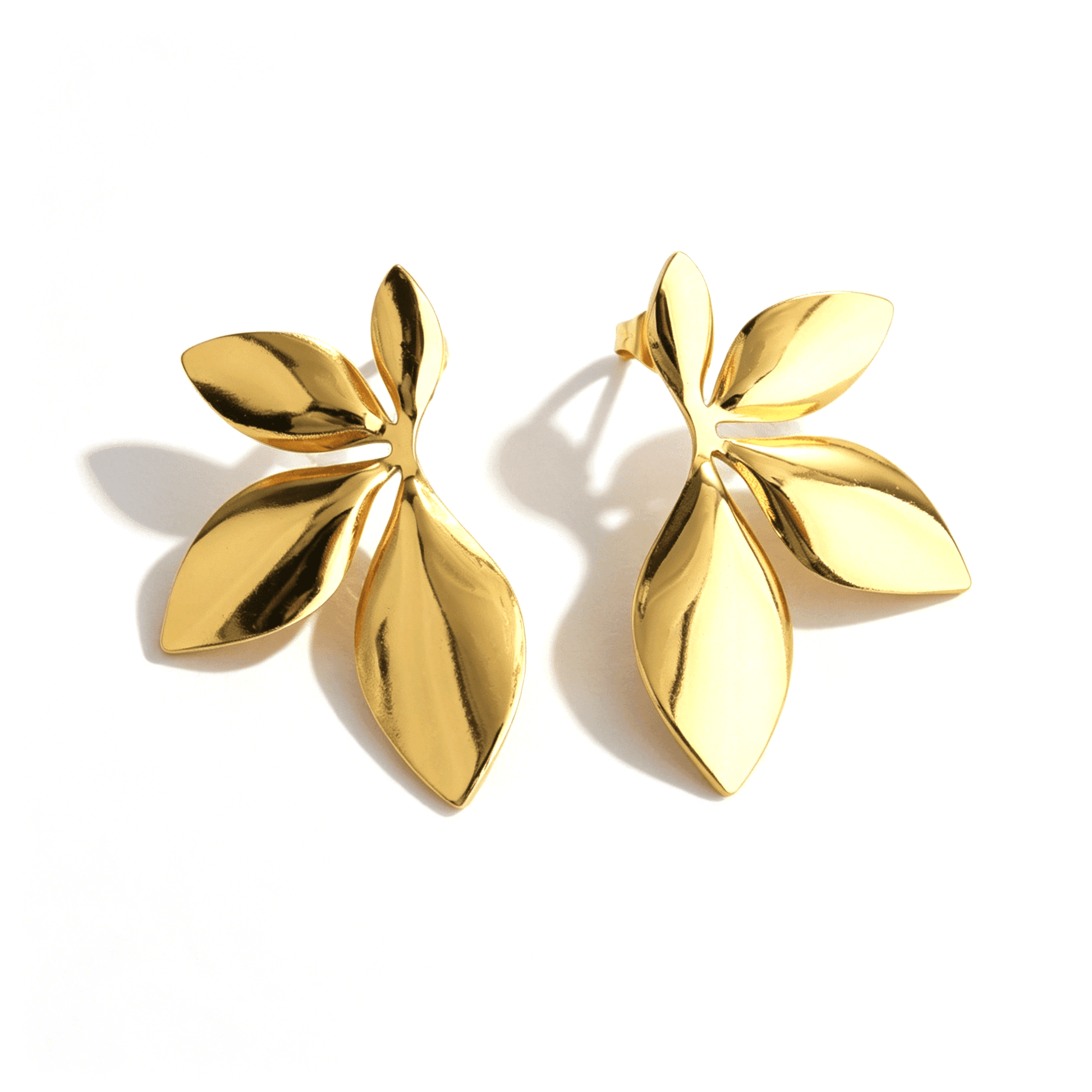 Ever P. minimalist 18k gold plated earrings, a perfect piece of Quiet Luxury jewelry for daily wear.