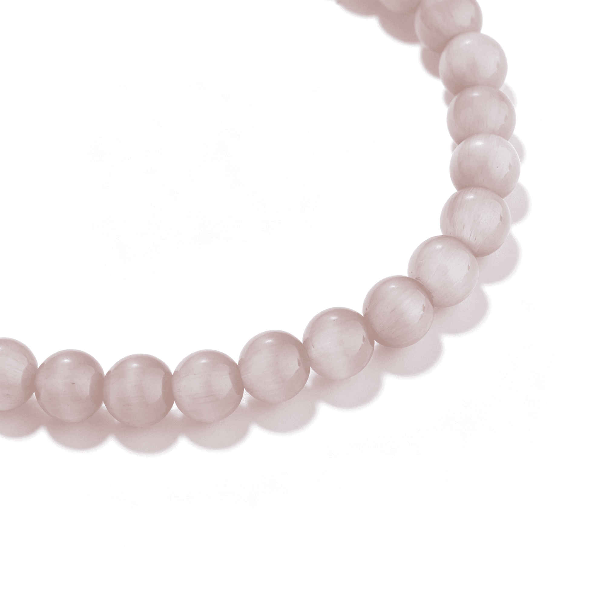 Close-up of Ever P. Peach Velvet bracelet showing the silky luster of crimson agate beads.