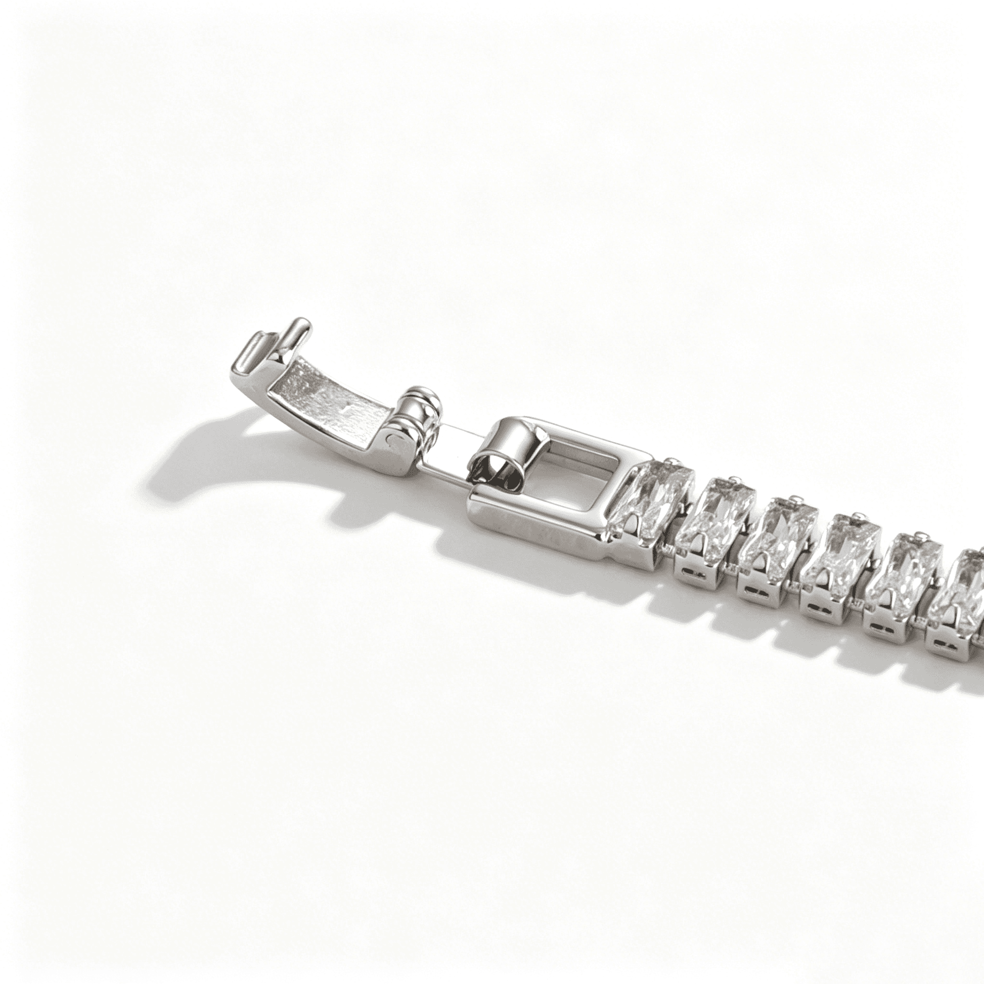 The Ever P. premium zirconia tennis bracelet, an essential piece of Quiet Luxury jewelry for weddings or daily wear.