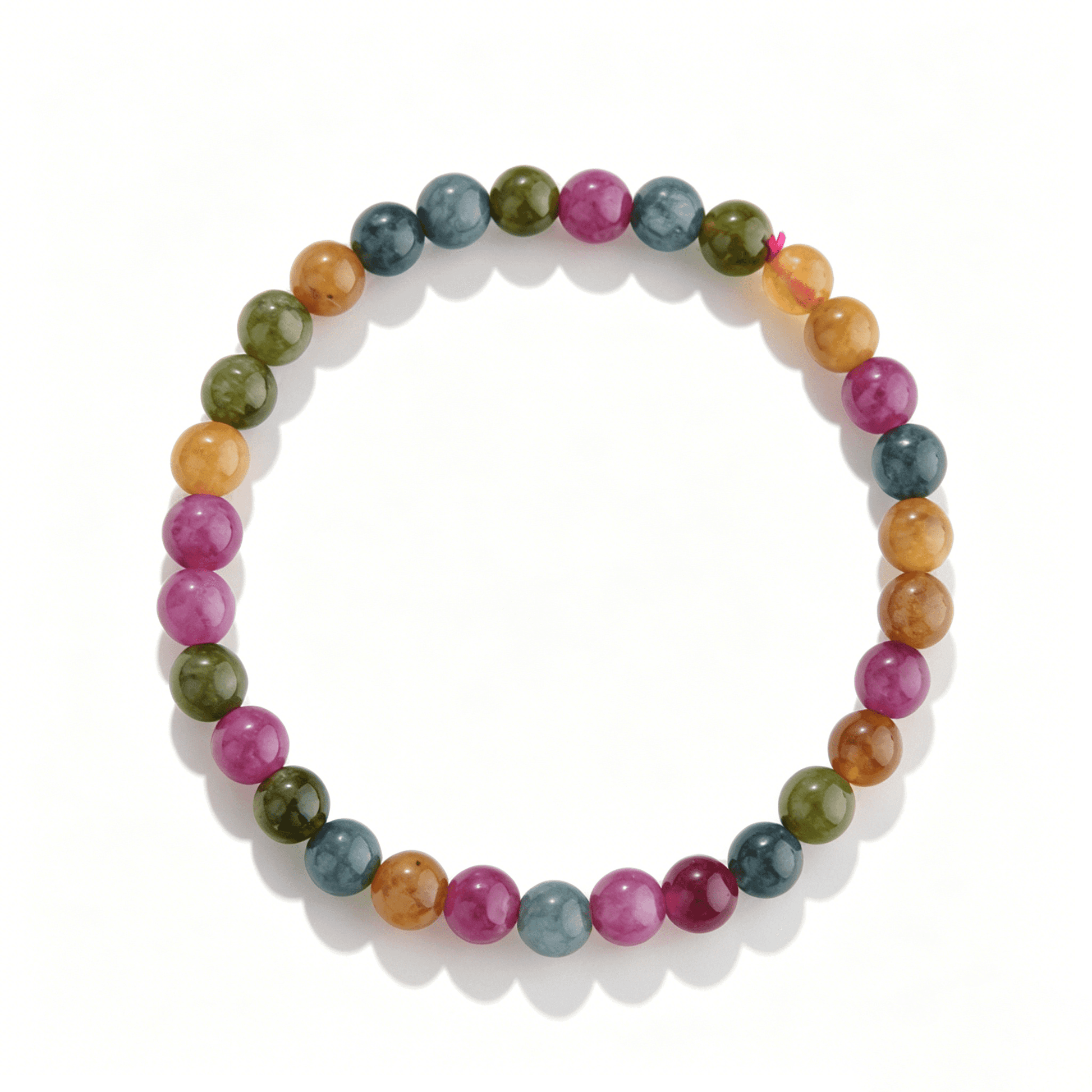 The full spectrum of colors in the Ever P. Prismatic handmade crystal bracelet.