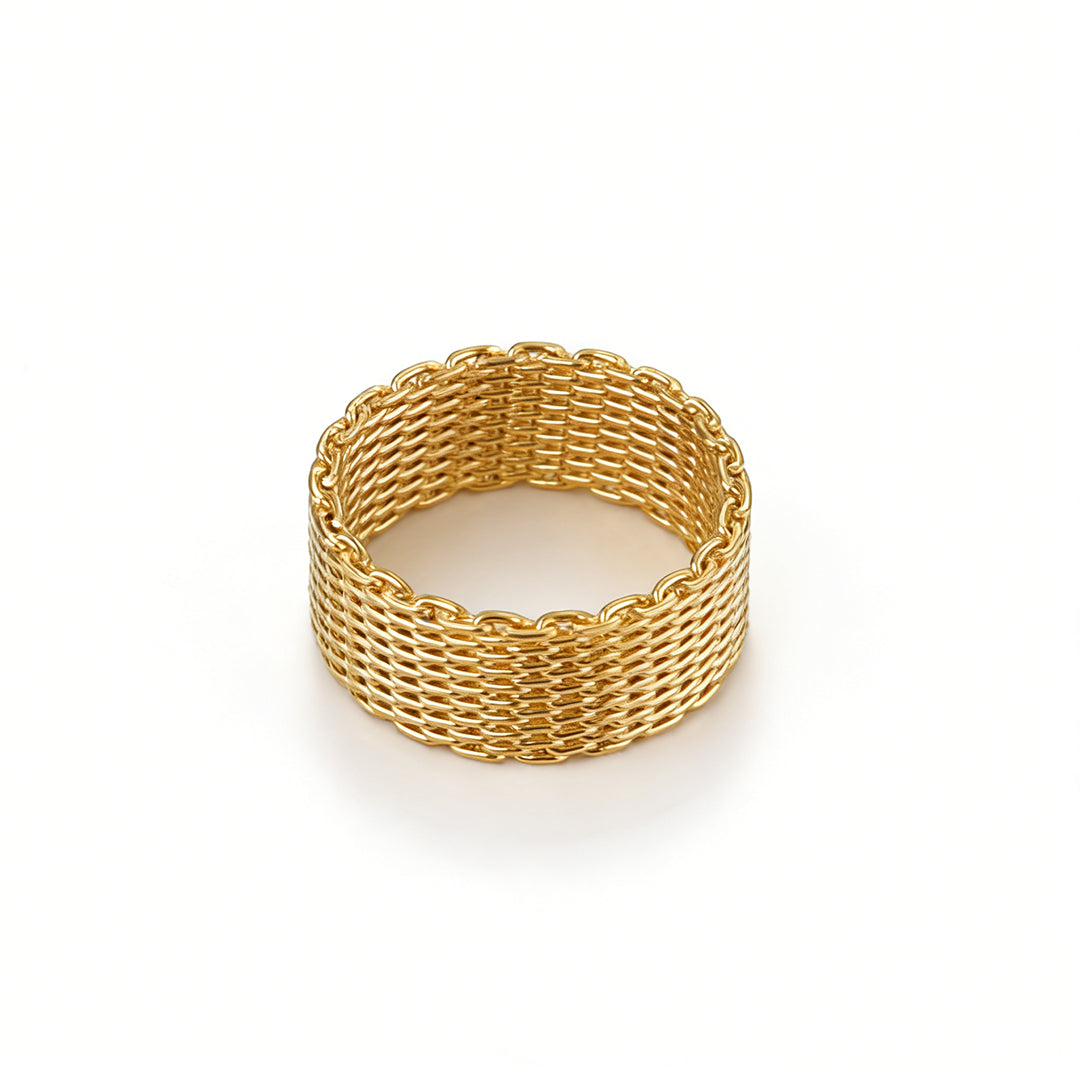 Gold rings for women, adjustable open ring, artistic jewelry gift.