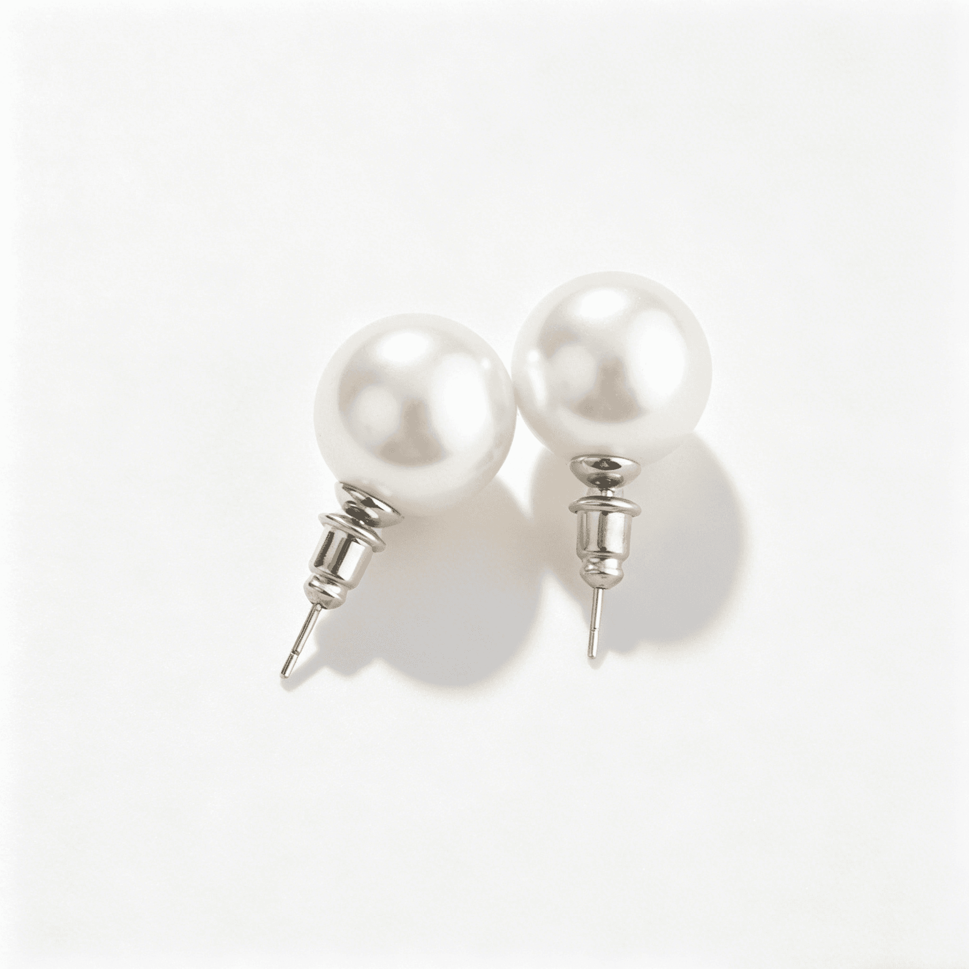 Elegant bridal pearl earrings for wedding jewelry for brides, featuring 13mm pearls by Ever P.